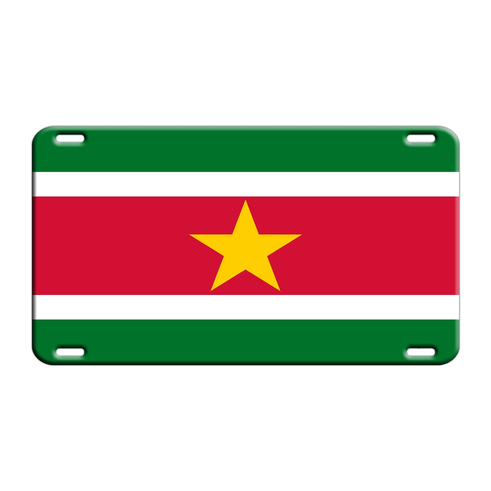 Suriname Country Flag License Novelty Plate Aluminum Metal Sign