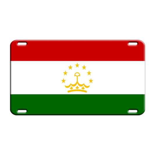 Tajikistan Country Flag License Novelty Plate Aluminum Metal Sign