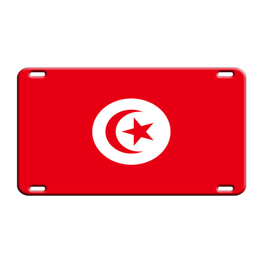 Tunisia Country Flag License Novelty Plate Aluminum Metal Sign