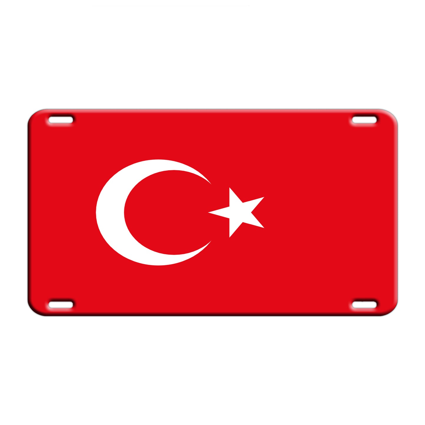 Turkey Country Flag License Novelty Plate Aluminum Metal Sign