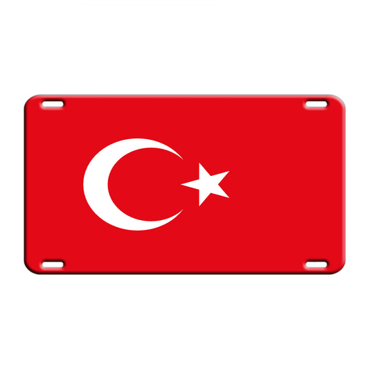 Turkey Country Flag License Novelty Plate Aluminum Metal Sign