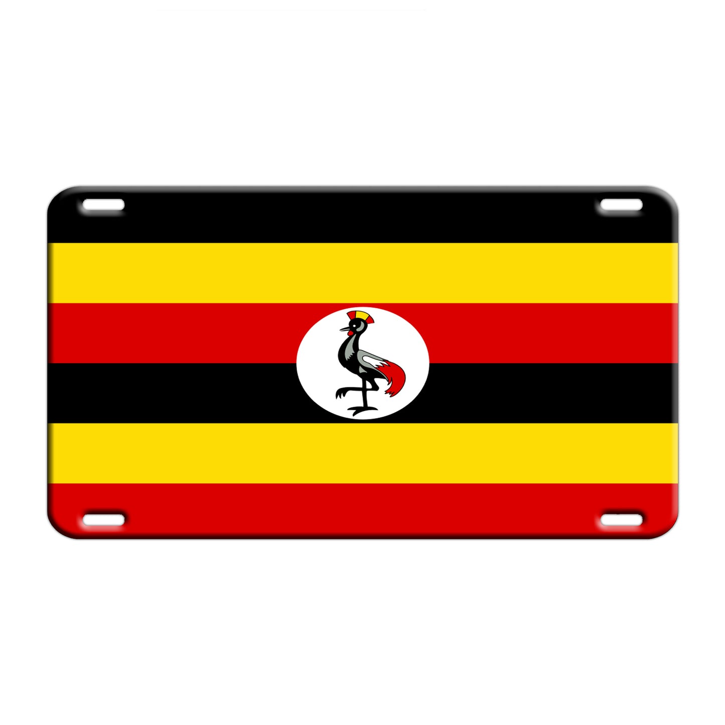 Uganda Country Flag License Novelty Plate Aluminum Metal Sign