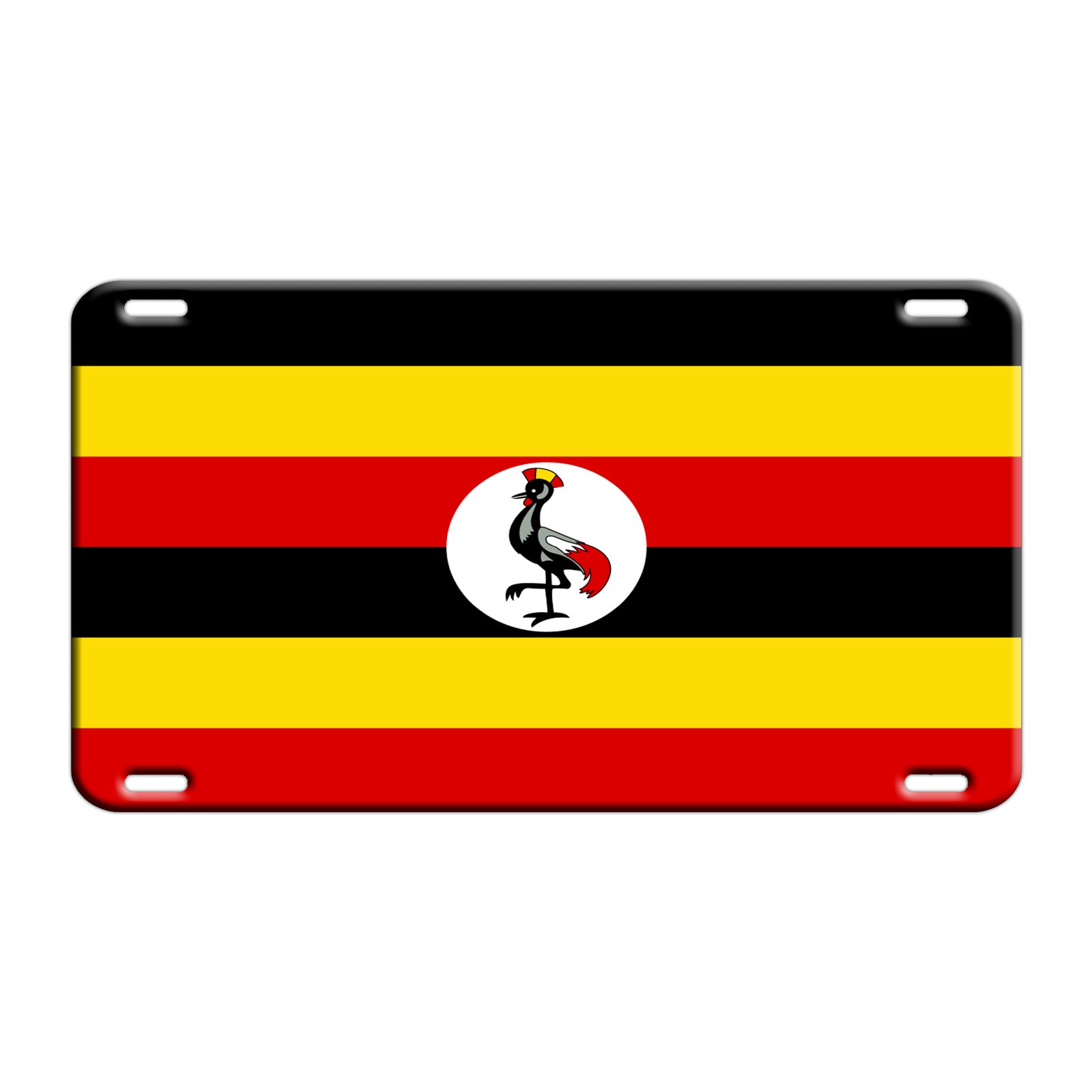 Uganda Country Flag License Novelty Plate Aluminum Metal Sign