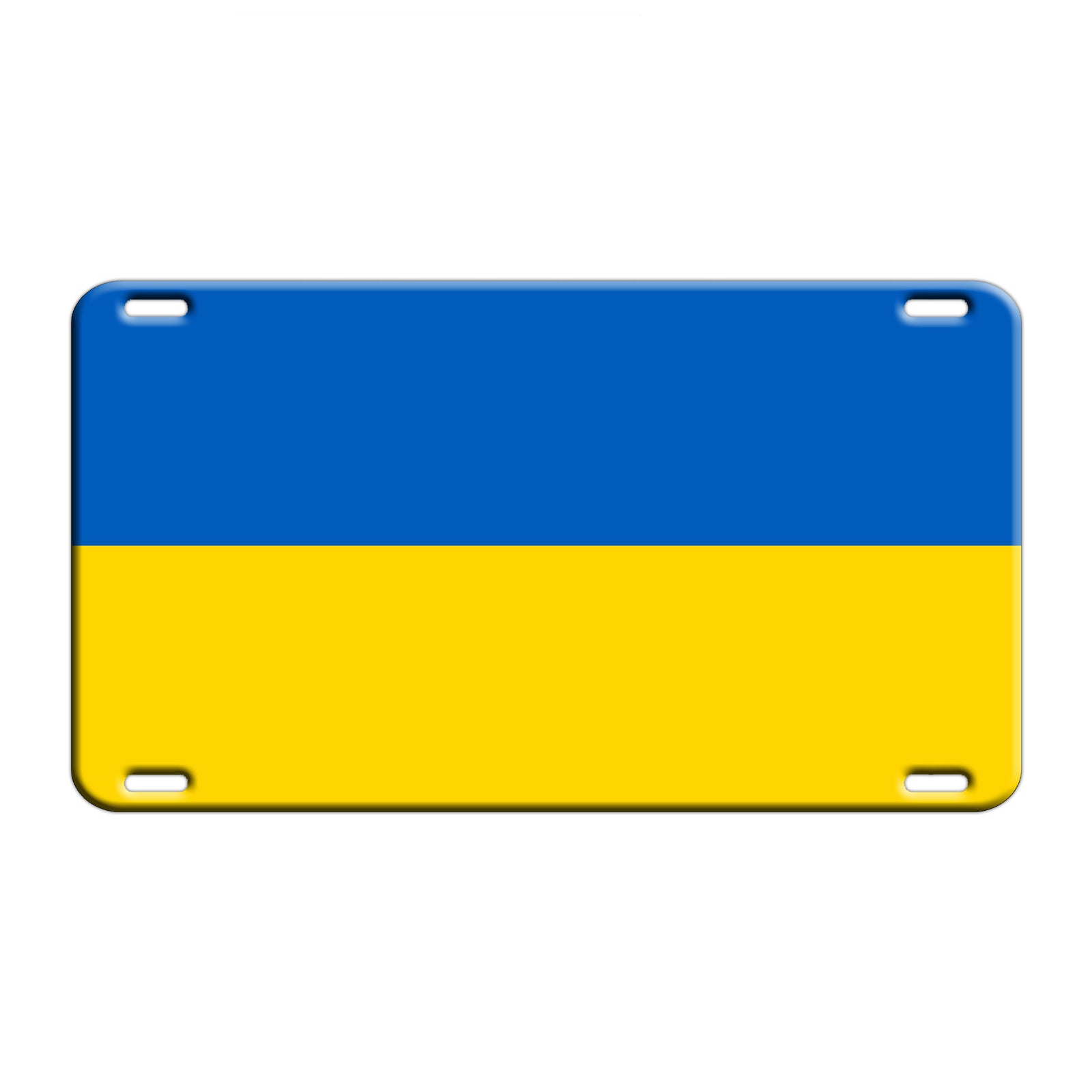 Ukraine Country Flag License Novelty Plate Aluminum Metal Sign
