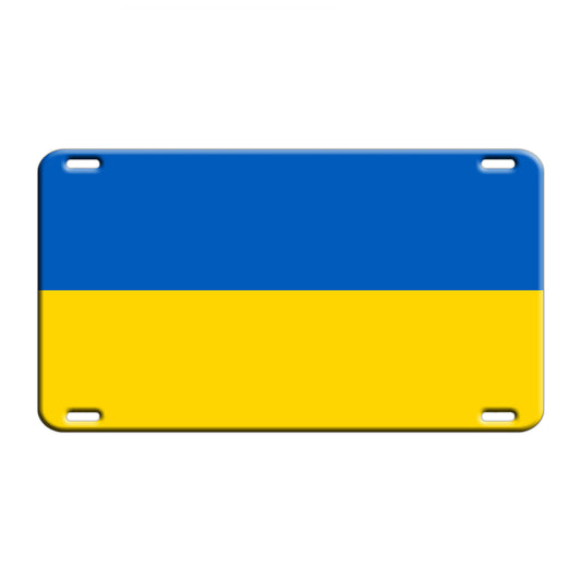 Ukraine Country Flag License Novelty Plate Aluminum Metal Sign