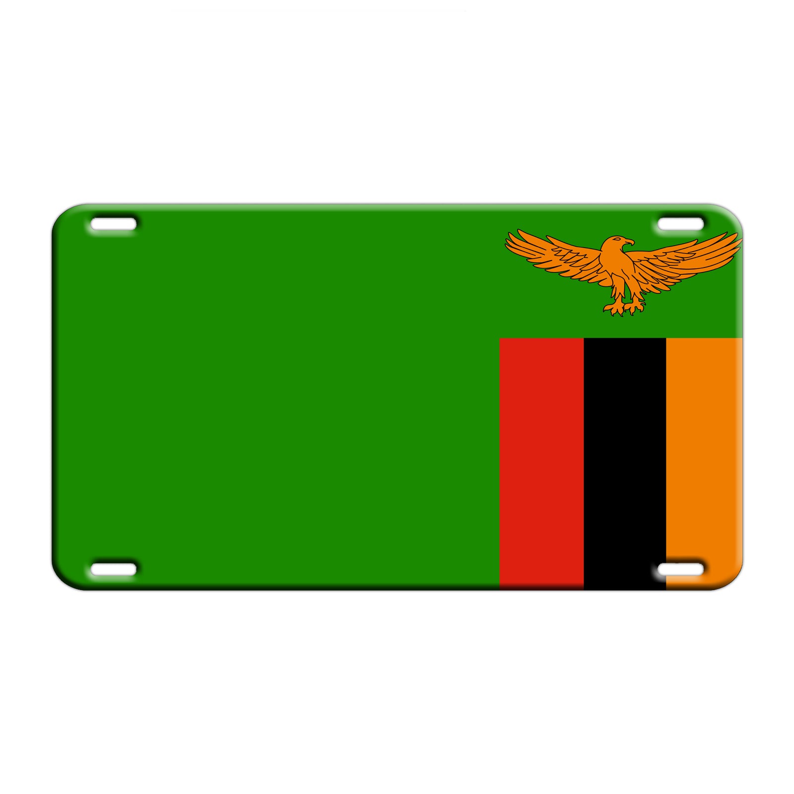 Zambia Country Flag License Novelty Plate Aluminum Metal Sign