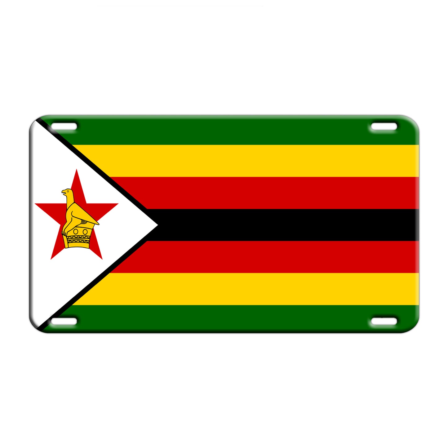 Zimbabwe Country Flag License Novelty Plate Aluminum Metal Sign