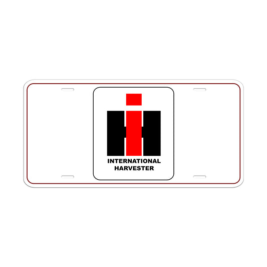 International Harvester License Novelty Plate Aluminum Metal Sign