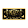 Private Property No Trespassing Violators Will Be Prosecuted License Novelty Plate Aluminum Metal Sign