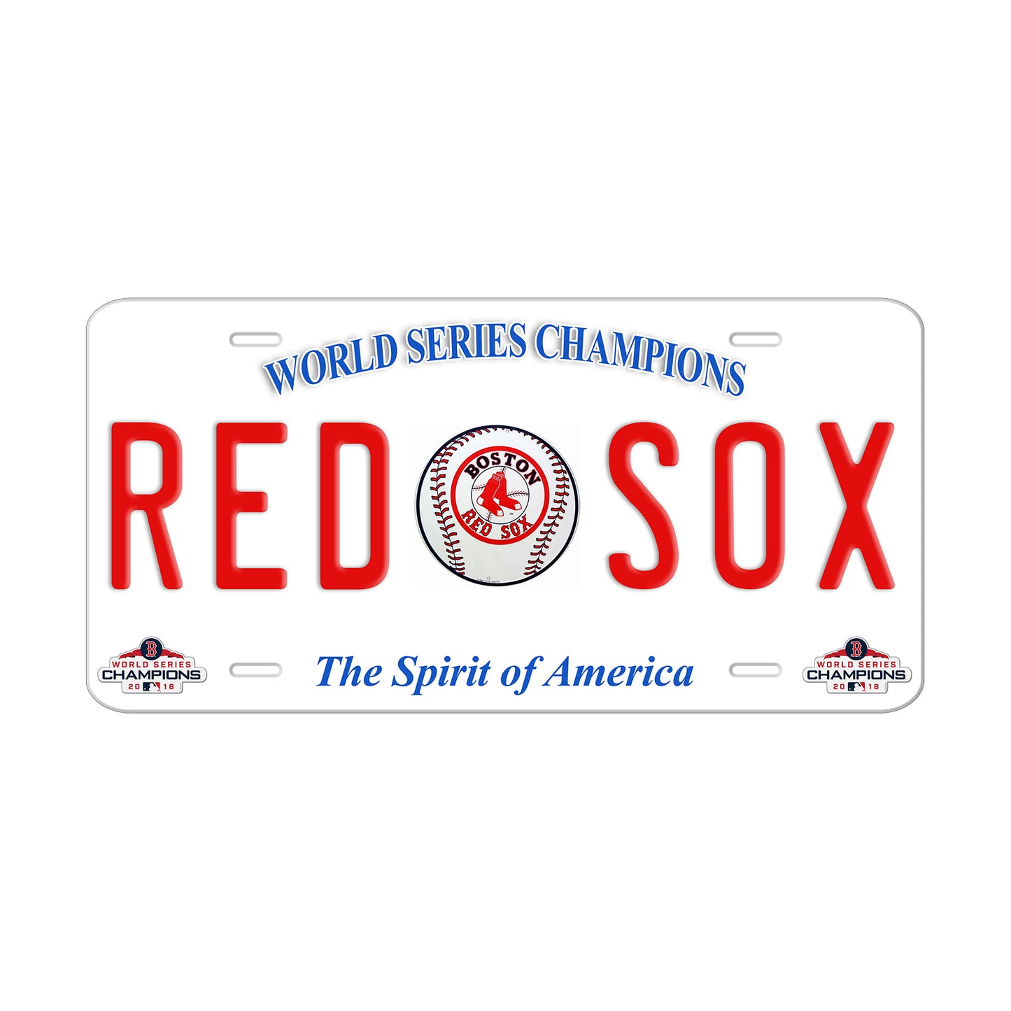 World Series Champions Red Sox The Spirit Of America License Novelty Plate Aluminum Metal Sign