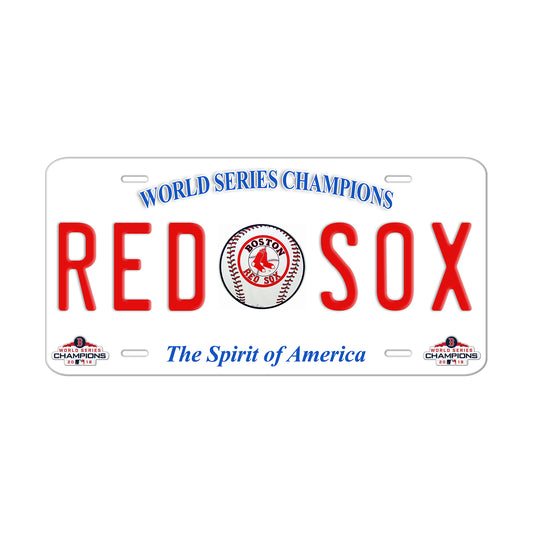 World Series Champions Red Sox The Spirit Of America License Novelty Plate Aluminum Metal Sign