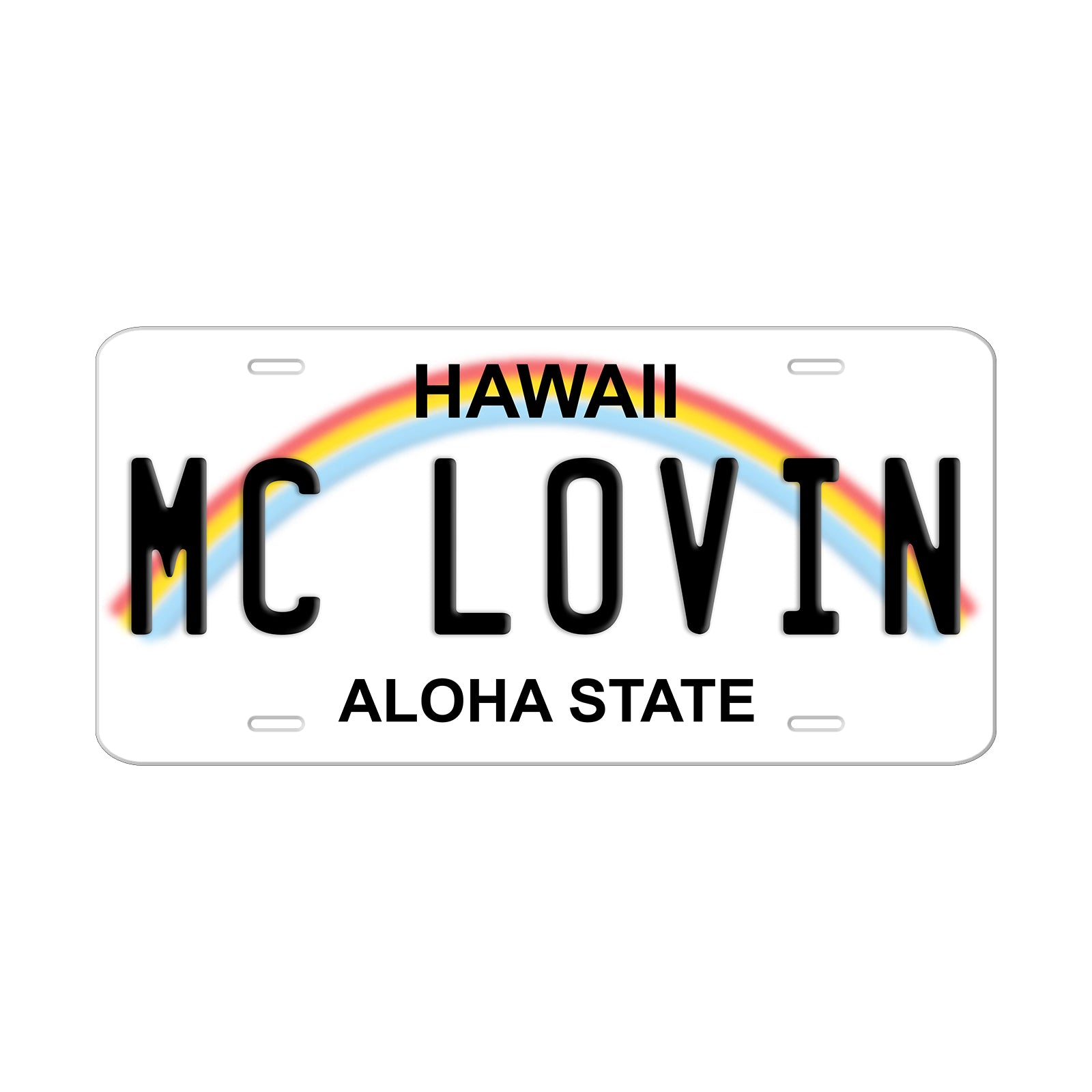 Hawaii Mc Lovin Aloha State License Novelty Plate Aluminum Metal Sign