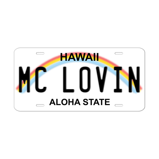 Hawaii Mc Lovin Aloha State License Novelty Plate Aluminum Metal Sign