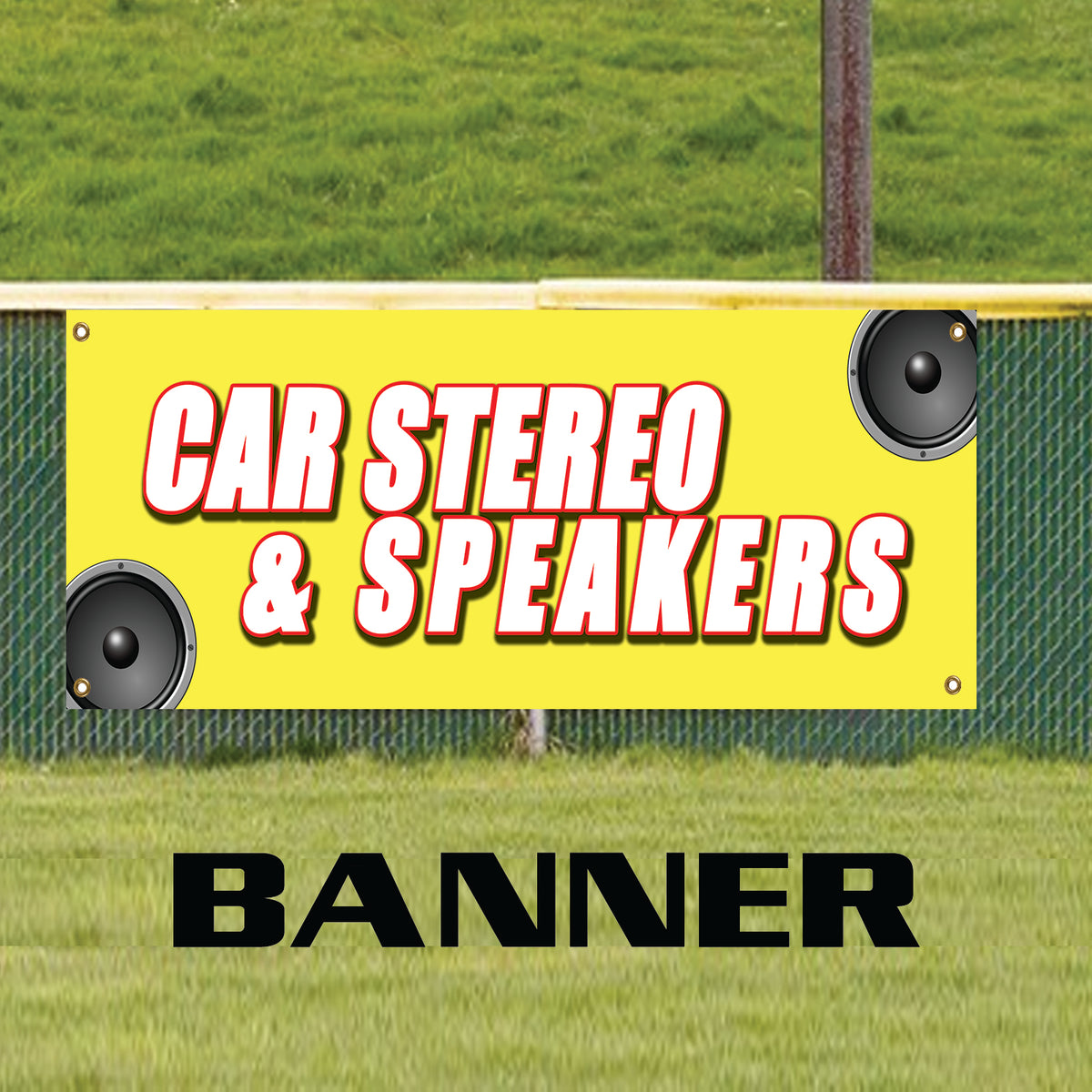 Car Stereo & Speakers Audio Installation Vinyl | Banner Sign – Sign Fever