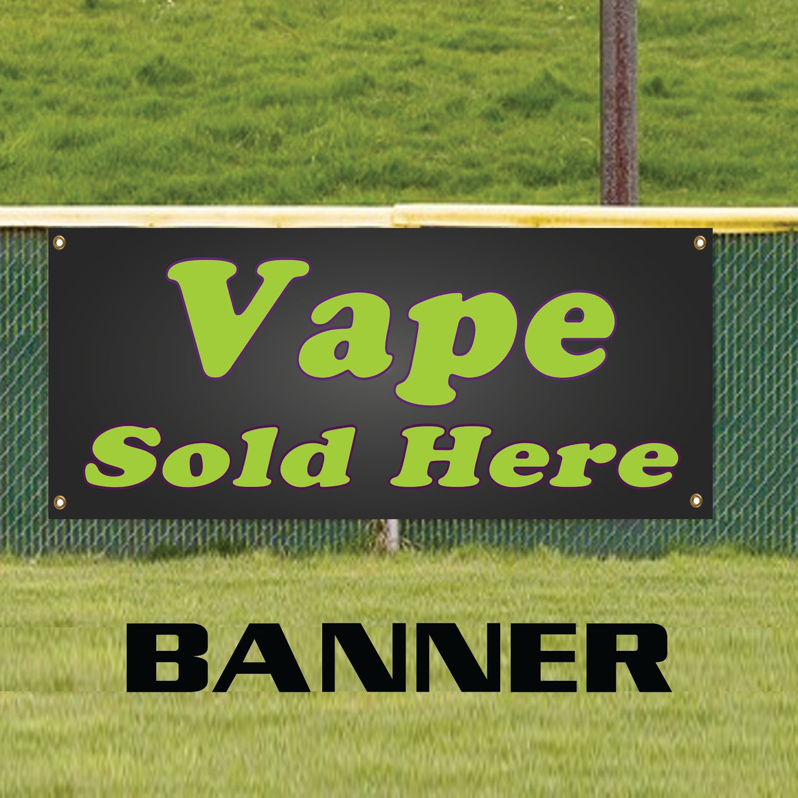 Vape Sold Here E-Cigs Liquid Flavors Shop Vinyl Banner Sign