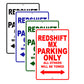 Redshift Mx Parking Only All Others Will Be Towed Aluminum Decor Garage Sign