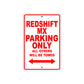 Redshift Mx Parking Only All Others Will Be Towed Aluminum Decor Garage Sign
