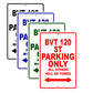 BVT 120 St Parking Only All Others Will Be Towed Aluminum Decor Garage Sign