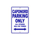 Caponord Parking Only All Others Will Be Towed Aluminum Decor Garage Sign