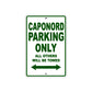 Caponord Parking Only All Others Will Be Towed Aluminum Decor Garage Sign