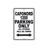Caponord 1200 Parking Only All Others Will Be Towed Aluminum Decor Garage Sign
