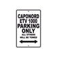 Caponord ETV 1000 Parking Only All Others Will Be Towed Aluminum Decor Garage Sign