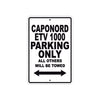 Caponord ETV 1000 Parking Only All Others Will Be Towed Aluminum Decor Garage Sign