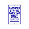 Caponord ETV 1000 Parking Only All Others Will Be Towed Aluminum Decor Garage Sign
