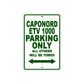 Caponord ETV 1000 Parking Only All Others Will Be Towed Aluminum Decor Garage Sign