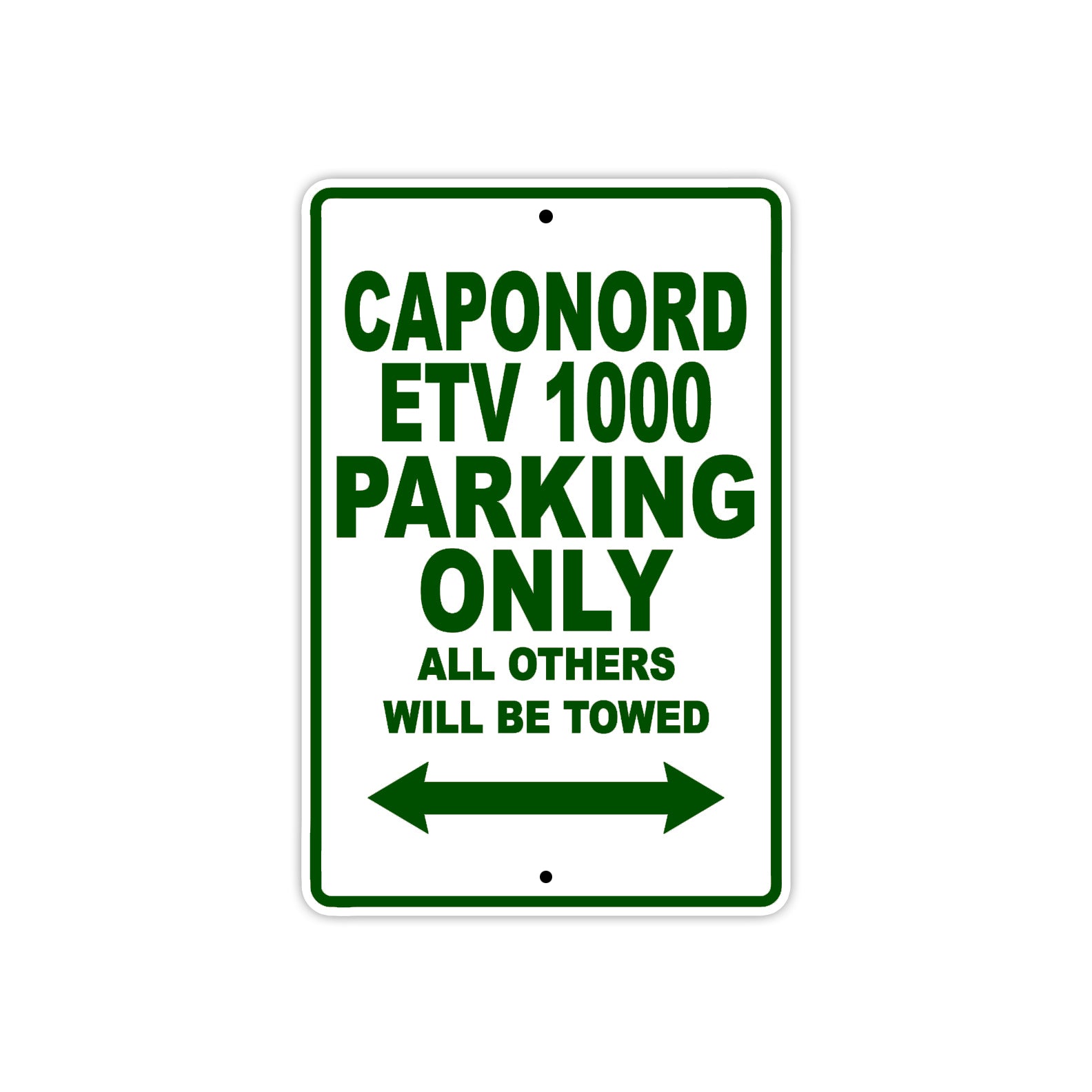 Caponord ETV 1000 Parking Only All Others Will Be Towed Aluminum Decor Garage Sign