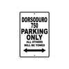 Dorsoduro 750 Parking Only All Others Will Be Towed Aluminum Decor Garage Sign