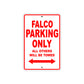 Falco Parking Only All Others Will Be Towed Aluminum Decor Garage Sign