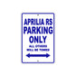 Aprilia Rs Parking Only All Others Will Be Towed Aluminum Decor Garage Sign