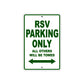 RSV Parking Only All Others Will Be Towed Aluminum Decor Garage Sign
