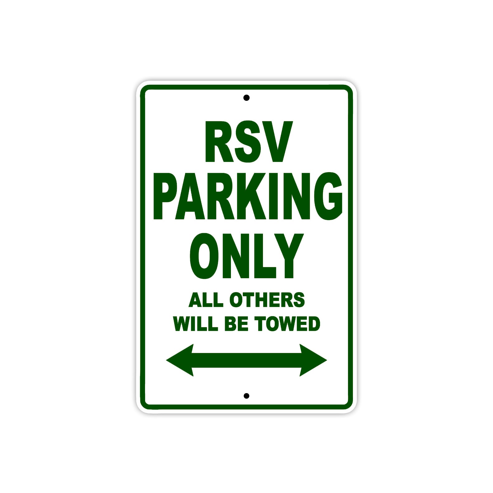 RSV Parking Only All Others Will Be Towed Aluminum Decor Garage Sign