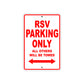 RSV Parking Only All Others Will Be Towed Aluminum Decor Garage Sign