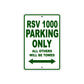 RSV 1000 Parking Only All Others Will Be Towed Aluminum Decor Garage Sign
