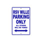 RSV Mille Parking Only All Others Will Be Towed Aluminum Decor Garage Sign
