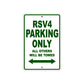 RSV 4 Parking Only All Others Will Be Towed Aluminum Decor Garage Sign