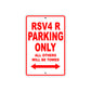 RSV 4 R Parking Only All Others Will Be Towed Aluminum Decor Garage Sign