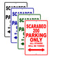Scarabeo 200 Parking Only All Others Will Be Towed Aluminum Decor Garage Sign