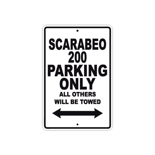 Scarabeo 200 Parking Only All Others Will Be Towed Aluminum Decor Garage Sign