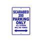 Scarabeo 200 Parking Only All Others Will Be Towed Aluminum Decor Garage Sign