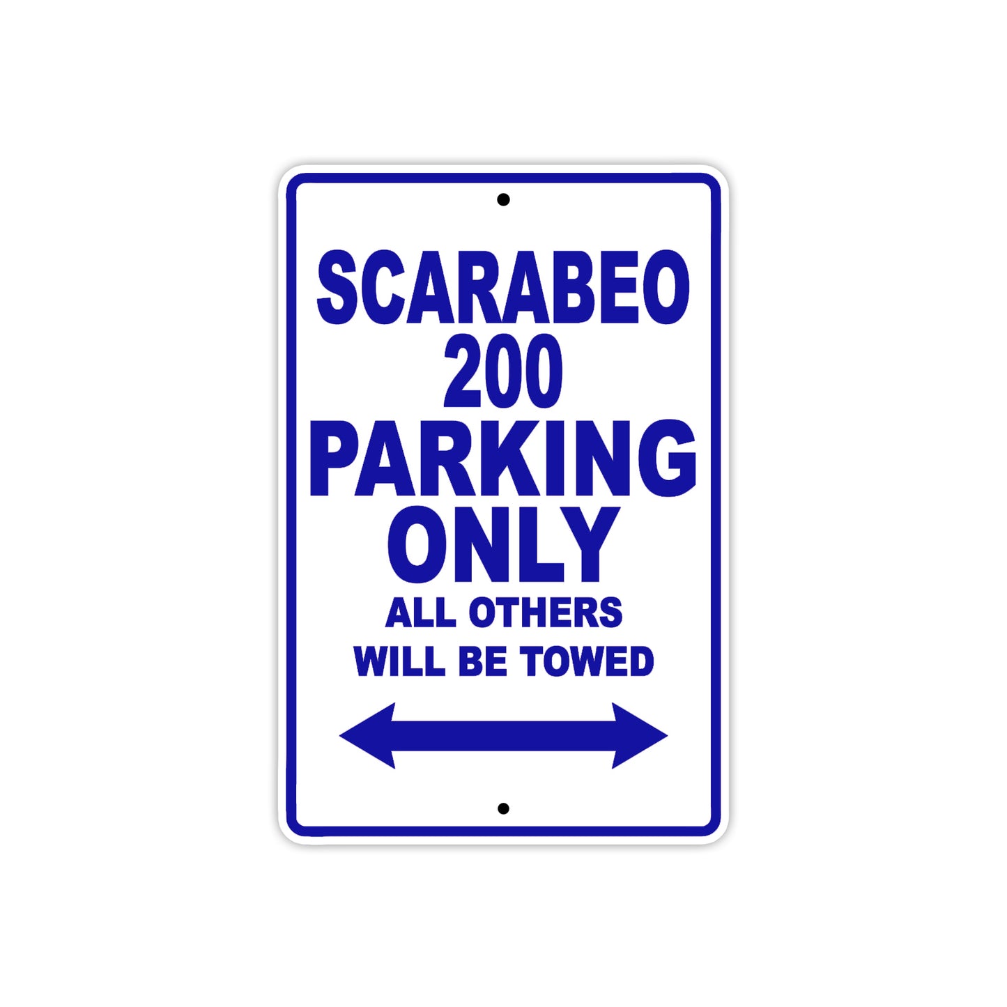 Scarabeo 200 Parking Only All Others Will Be Towed Aluminum Decor Garage Sign