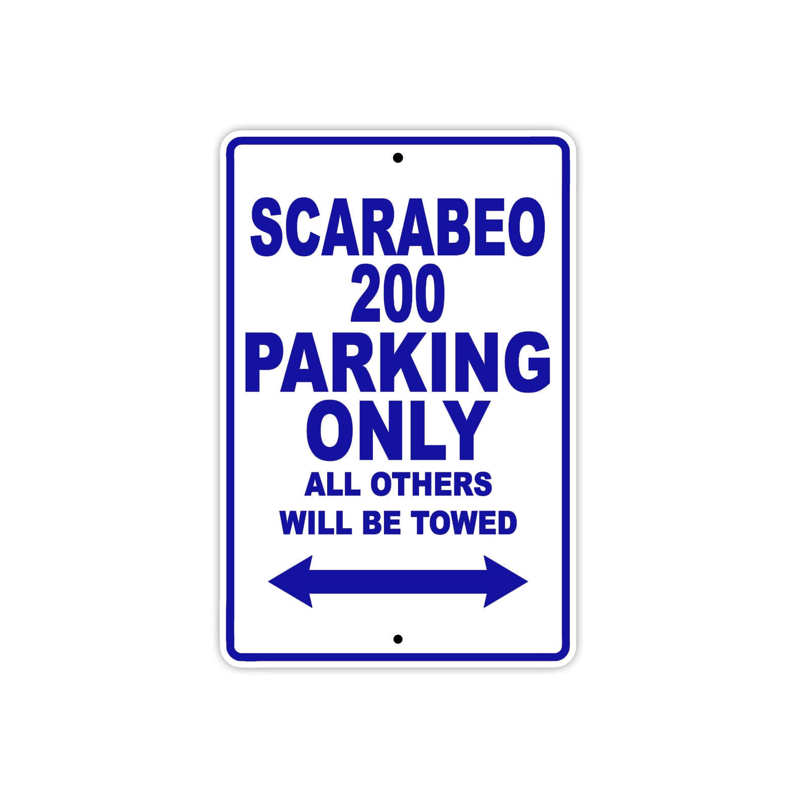 Scarabeo 200 Parking Only All Others Will Be Towed Aluminum Decor Garage Sign