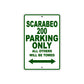 Scarabeo 200 Parking Only All Others Will Be Towed Aluminum Decor Garage Sign