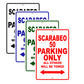 Scarabeo 50 Parking Only All Others Will Be Towed Aluminum Decor Garage Sign