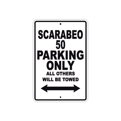 Scarabeo 50 Parking Only All Others Will Be Towed Aluminum Decor Garage Sign