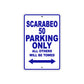Scarabeo 50 Parking Only All Others Will Be Towed Aluminum Decor Garage Sign