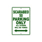 Scarabeo 50 Parking Only All Others Will Be Towed Aluminum Decor Garage Sign